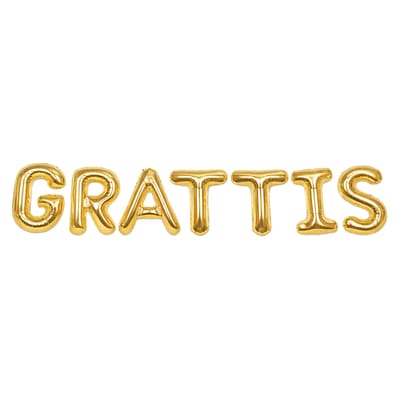 Ballonggirlang Grattis Guld
