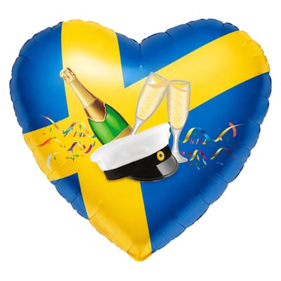 Folieballong Studentfirande Hjärta