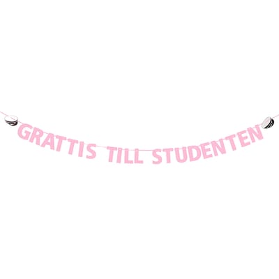 Girlang Grattis Till Studenten Rosa
