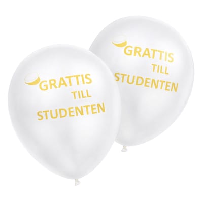 Grattis Till Studenten Ballonger Vita