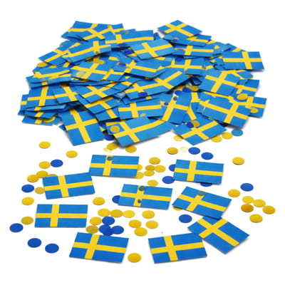 Konfetti Sverigeflaggor