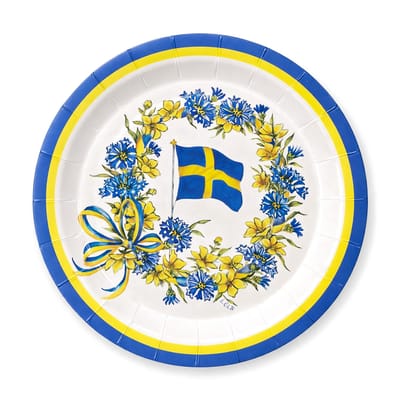 Pappersassietter Sverige Svensk Flagga