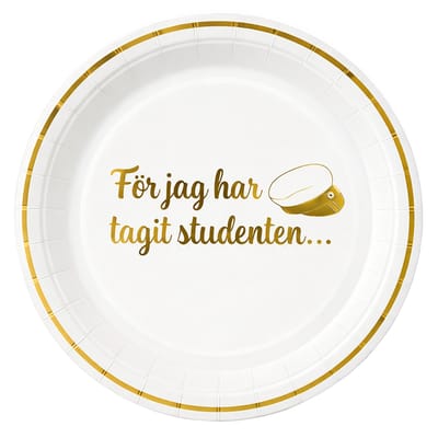 Papperstallrikar För Jag Har Tagit Studenten