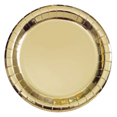 Papperstallrikar Metallic Guld