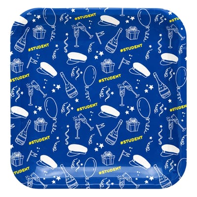 Papperstallrikar Studentmotiv Fyrkantiga