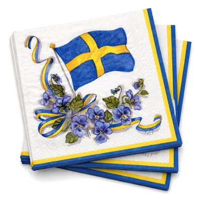 Servetter Sverige Svensk Flagga