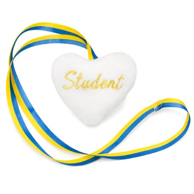 Student Hjärta Vit Liten