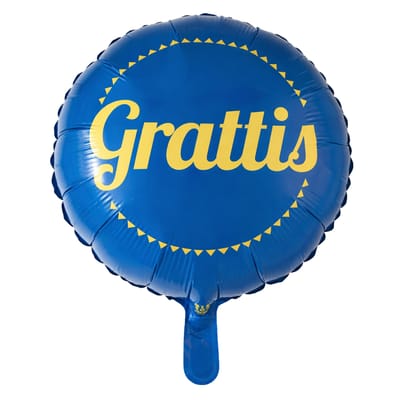 Studentballong Folie Grattis