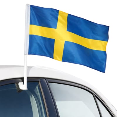 Sverige Flagga Bil