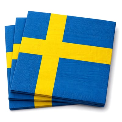 Sverige Servetter Blå/Gul