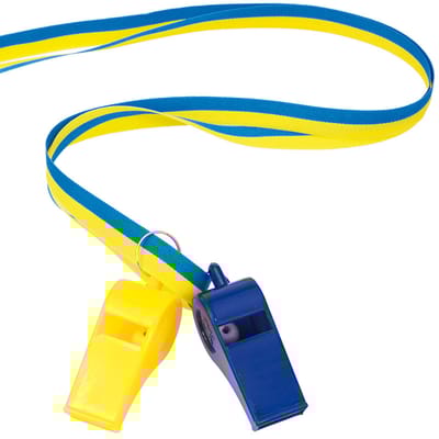 Visselpipor Gul och Blå