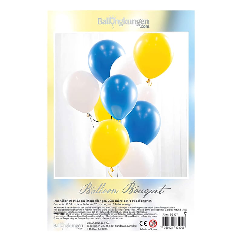 Ballongbukett Kit Gul och Blå bild 2