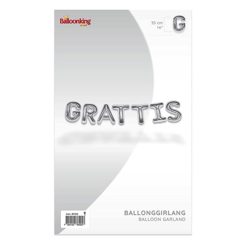 Ballonggirlang Grattis Silver bild 2