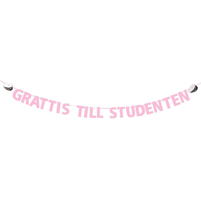 Girlang Grattis Till Studenten Rosa