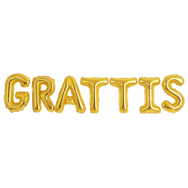 Grattis Folieballonger Guld