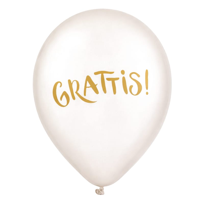 Grattis Studentballonger Pärlvit