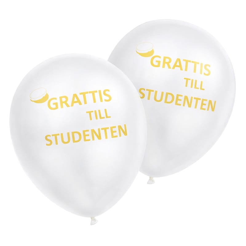 Grattis Till Studenten Ballonger Vita