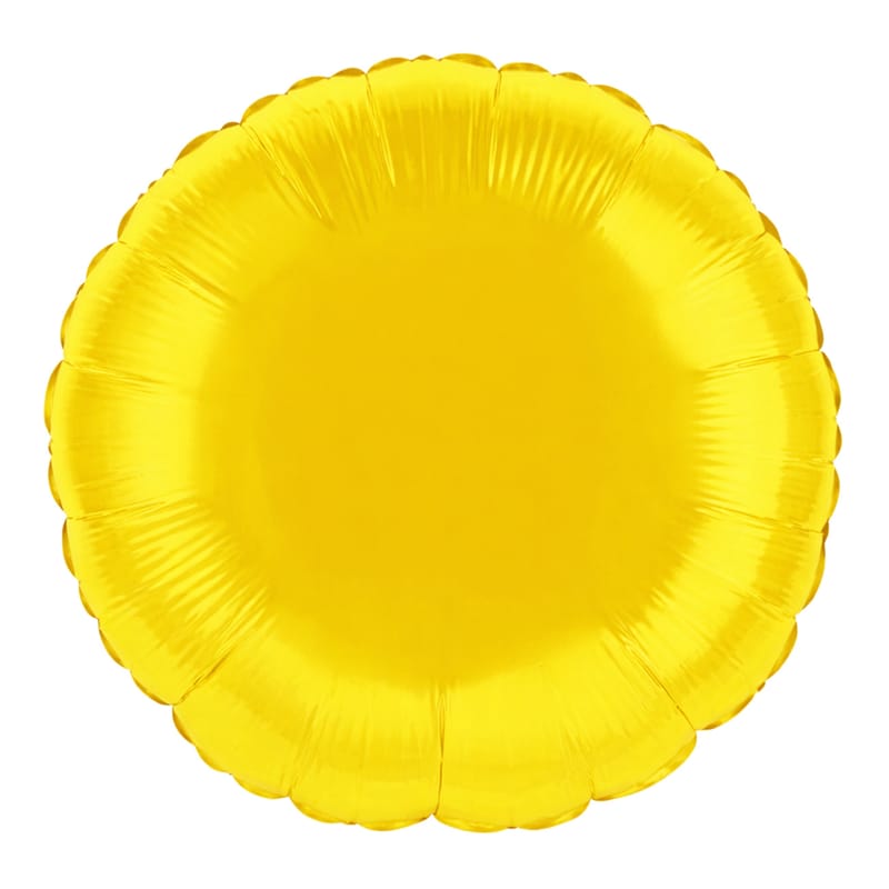 Gul Folieballong Rund