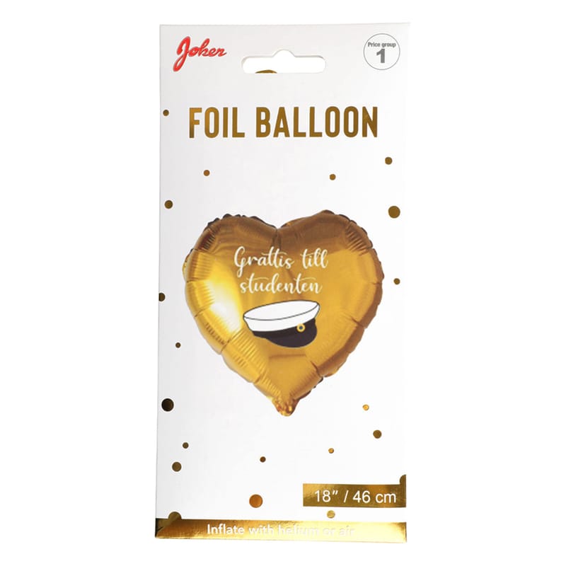 Guld Studentballong med Studentmössa bild 2
