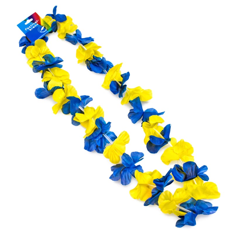 Hawaiikrans Blå och Gul