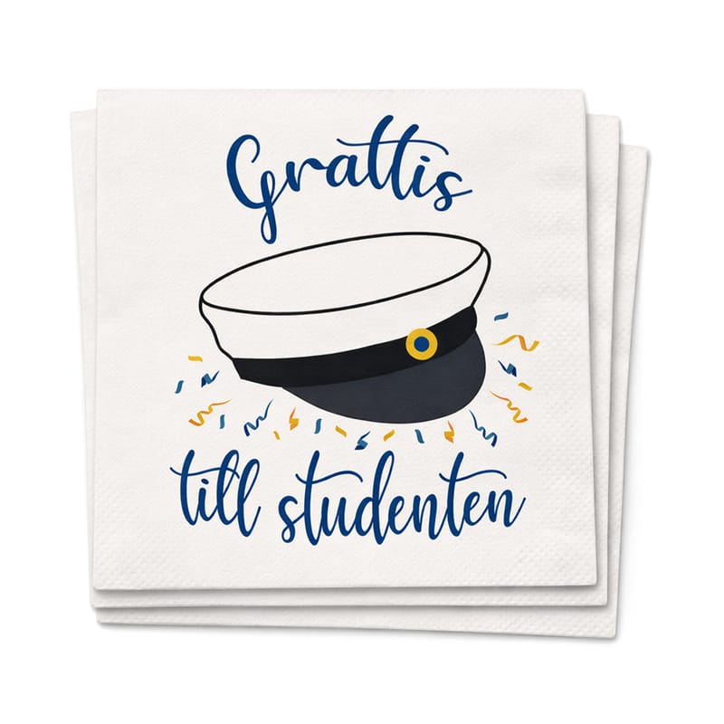 Kaffeservetter Student Grattis Till Studenten