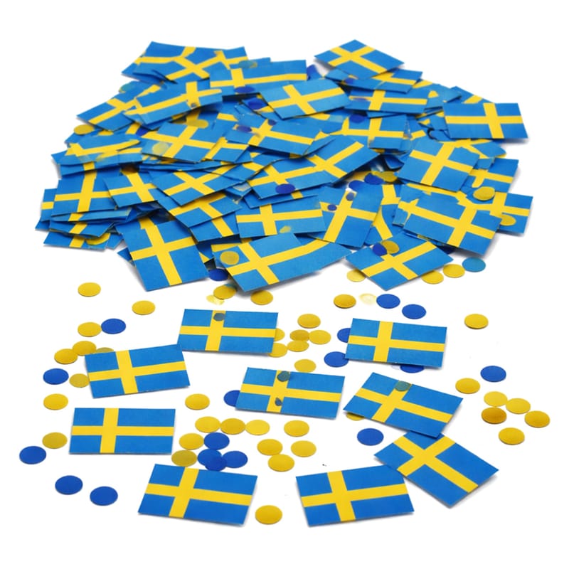 Konfetti Sverigeflaggor