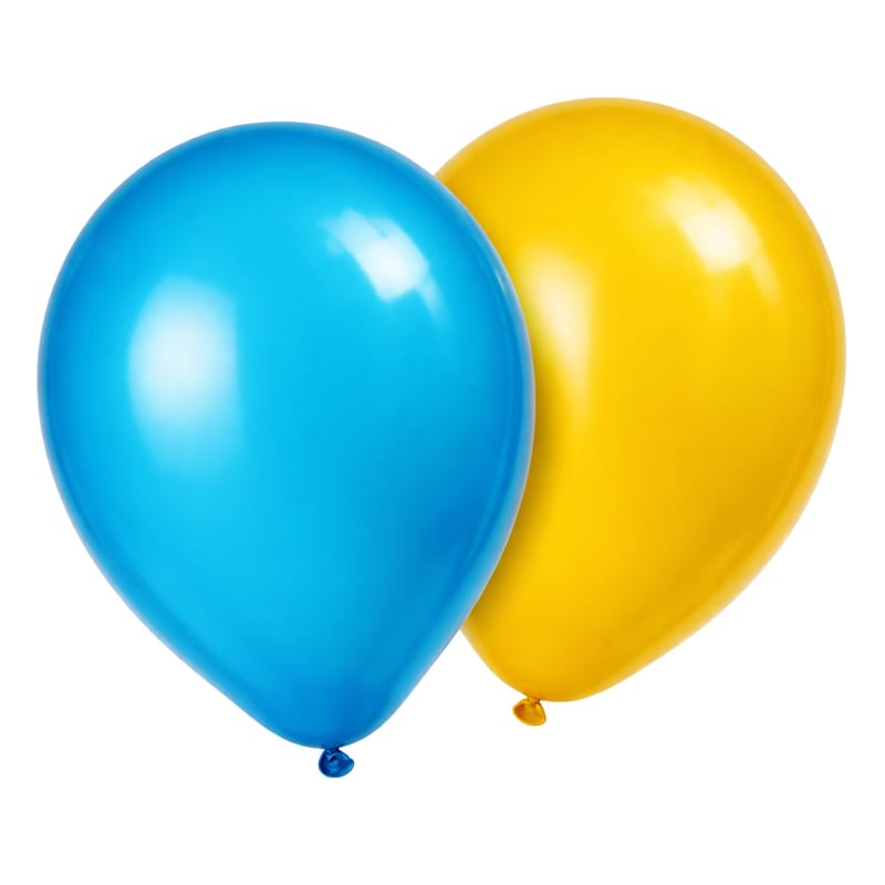 Metallic Ballonger Gul/Blå