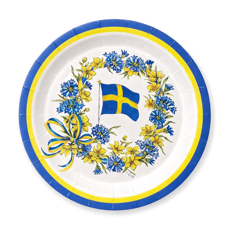Pappersassietter Sverige Svensk Flagga