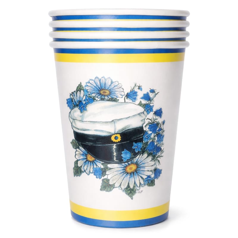 Pappersmuggar Studentmössa med Blommor