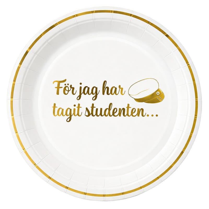 Papperstallrikar För Jag Har Tagit Studenten