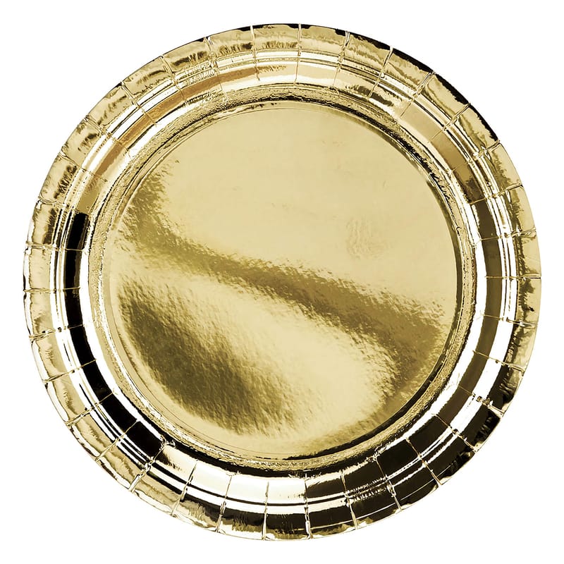 Papperstallrikar Guld Metallic