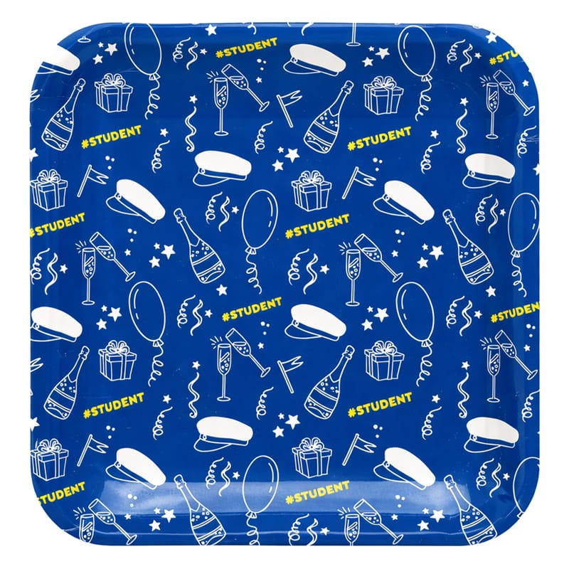 Papperstallrikar Studentmotiv Fyrkantiga