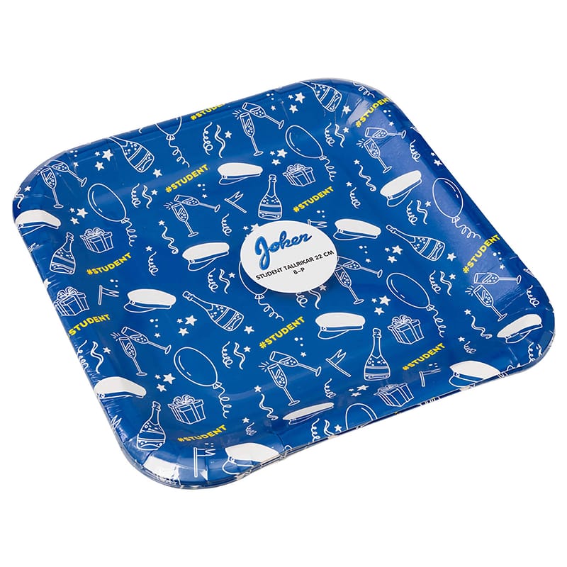 Papperstallrikar Studentmotiv Fyrkantiga bild 2