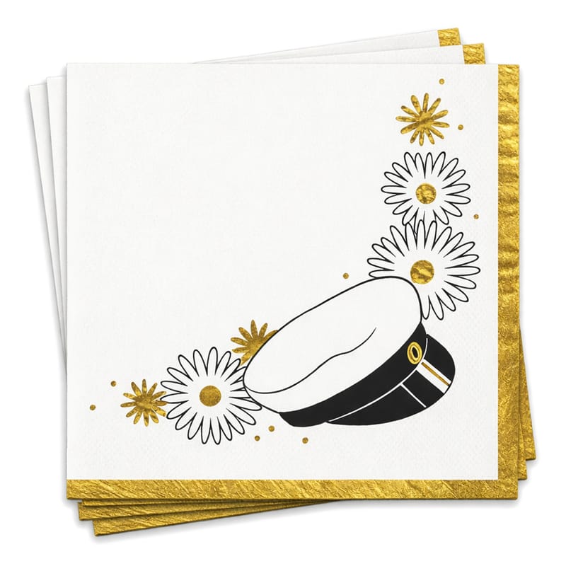 Servetter Student Studentmössa Guld