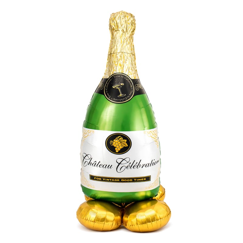 Stor Folieballong Champagneflaska Stående