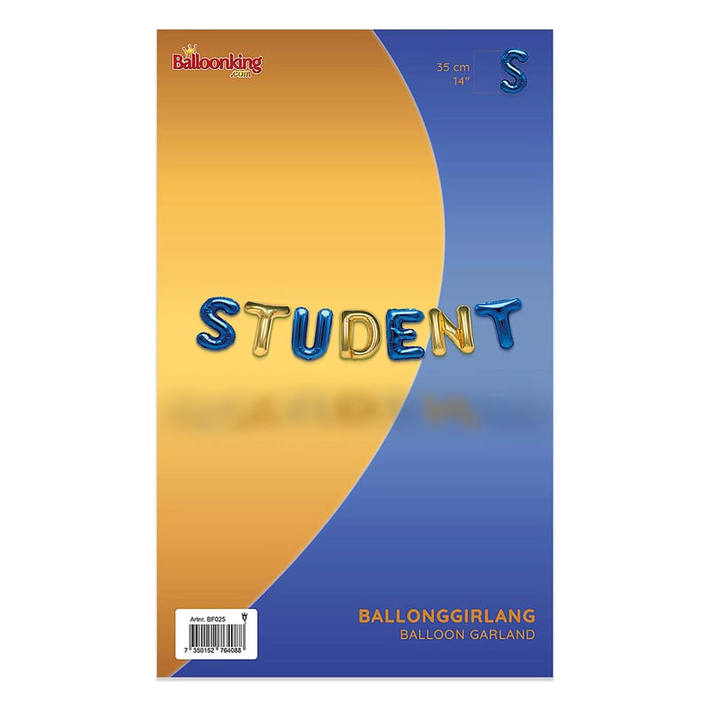 Student Ballonggirlang Guld/Blå bild 2