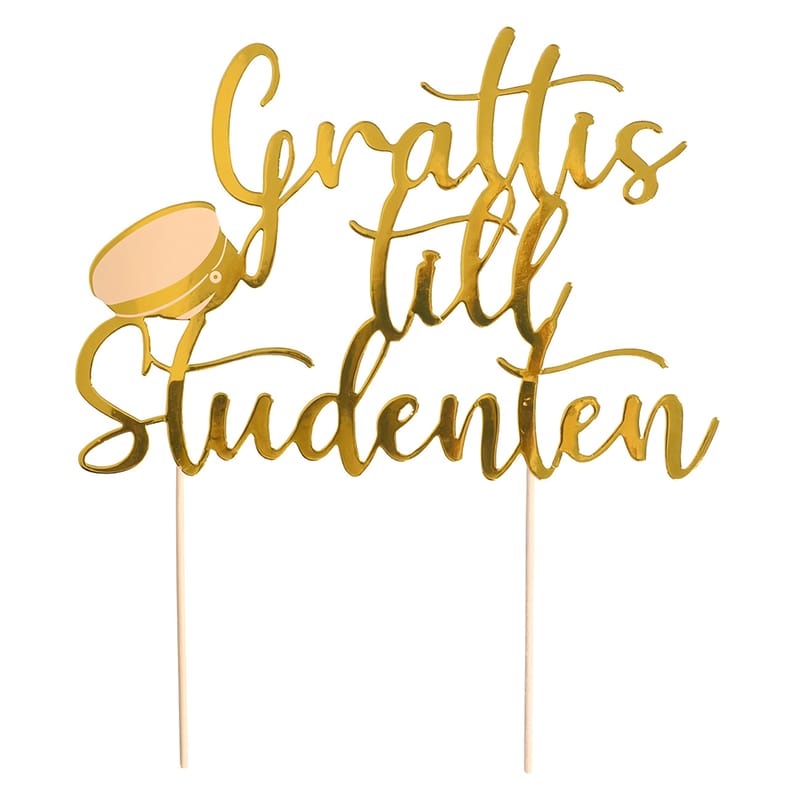 Student Tårtdekoration Grattis Till Studenten bild 3