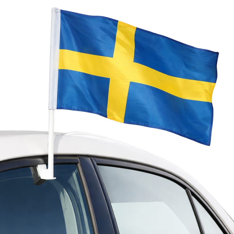 Sverige Flagga Bil