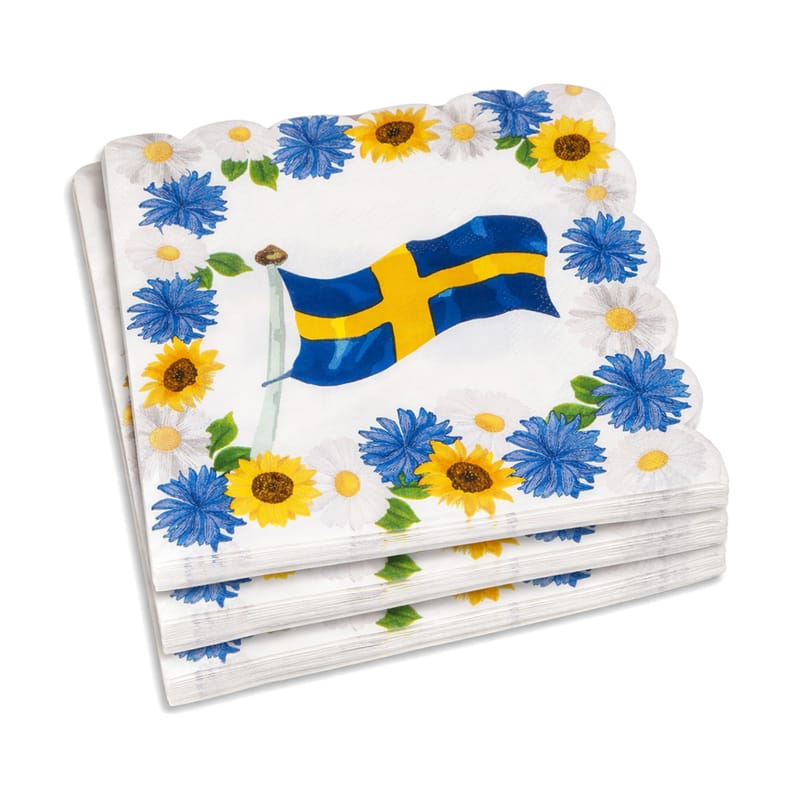 Sverige Kaffeservetter Blommor