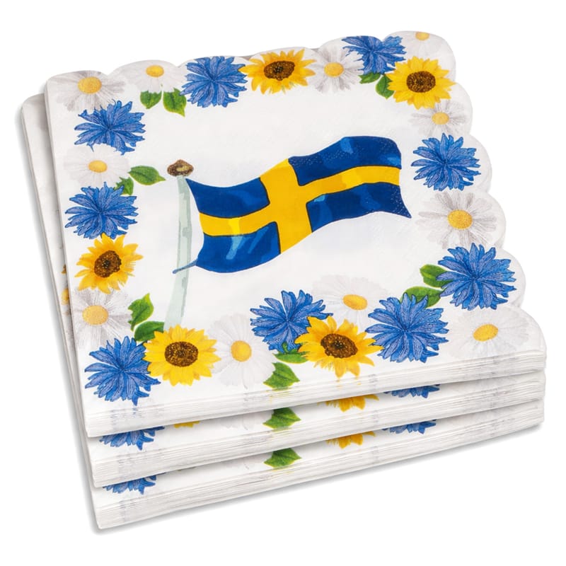 Sverige Servetter Blommor